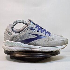Brooks Adrenaline GTS 22 Shoes Womens Size 10 Wide Gray Purple Running Athletic
